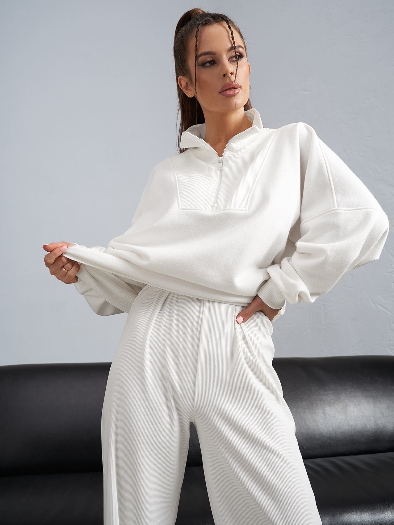 Костюми ISSA Plus модель 14472_молочный Костюми ISSA Plus модель 14472_молочный Фото