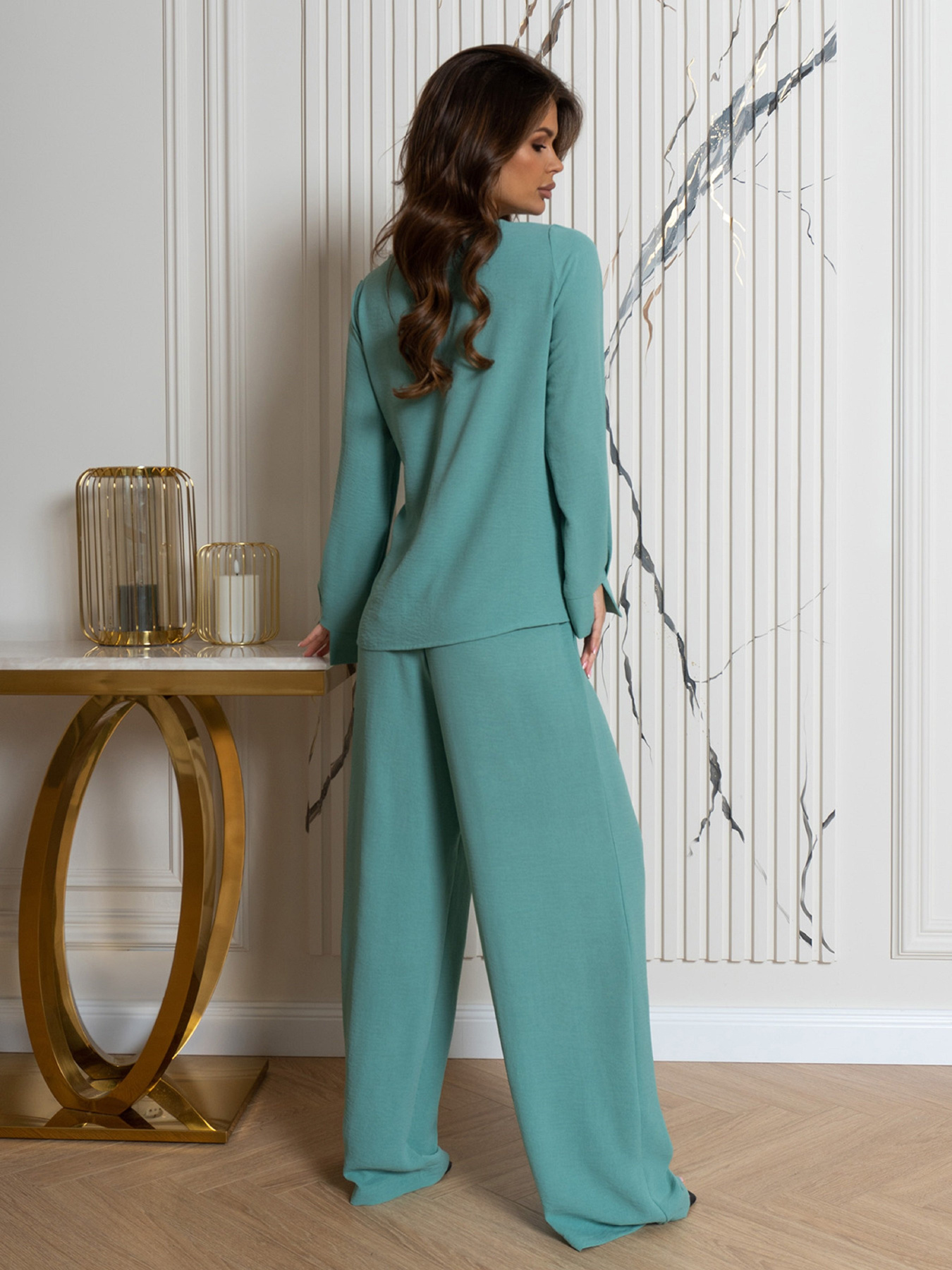 Костюми ISSA Plus модель 13746_мятный Костюми ISSA Plus модель 13746_мятный Фото