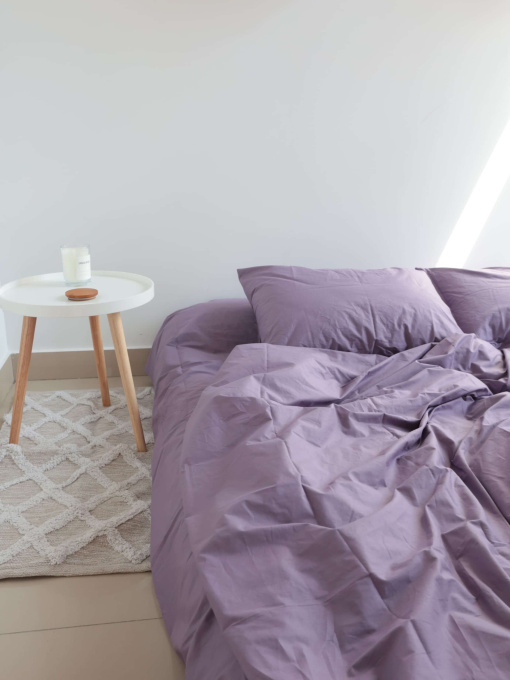 Комплект постельного белья с ткани Ранфорс Лавандового цвета BedclozZzes модель 7662 Фото
