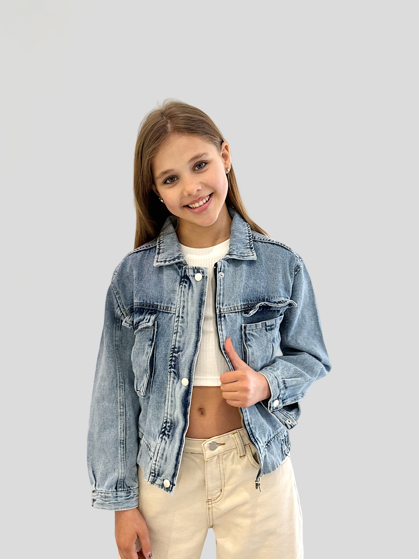 Куртки та дублянки EVIE модель Denim - 23236 Фото