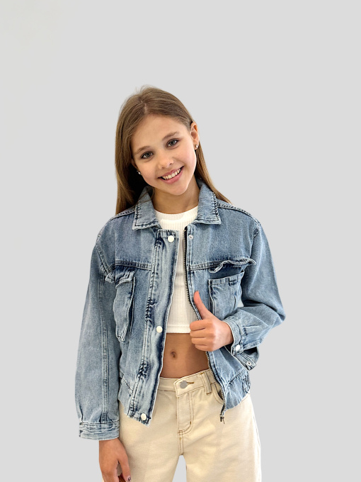 Куртки та дублянки EVIE модель Denim - 23236 Фото