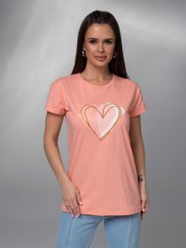 Футболки и поло ISSA Plus модель WN20-598_персиковый Фото