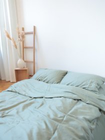 Комплект постільної білизни з тканини Сатин Оливковий колір BedclozZzes модель 4233 Фото
