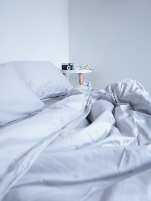 Комплект постільної білизни з тканини Сатин Світло-сірий колір BedclozZzes модель 7423 Фото
