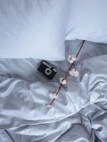 Комплект постільної білизни з тканини Сатин Світло-сірий колір BedclozZzes модель 7423 Фото