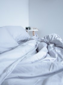 Комплект постільної білизни з тканини Сатин Світло-сірий колір BedclozZzes модель 7423 Фото