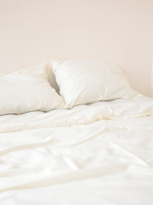 Комплект постільної білизни з тканини Сатин молочний колір BedclozZzes модель 15709 Фото