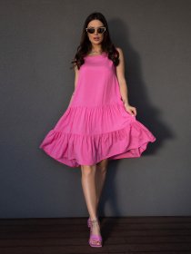 Платья ISSA Plus модель 14104_розовый Фото