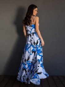 Костюми ISSA Plus модель 14696_белый_голубой Фото