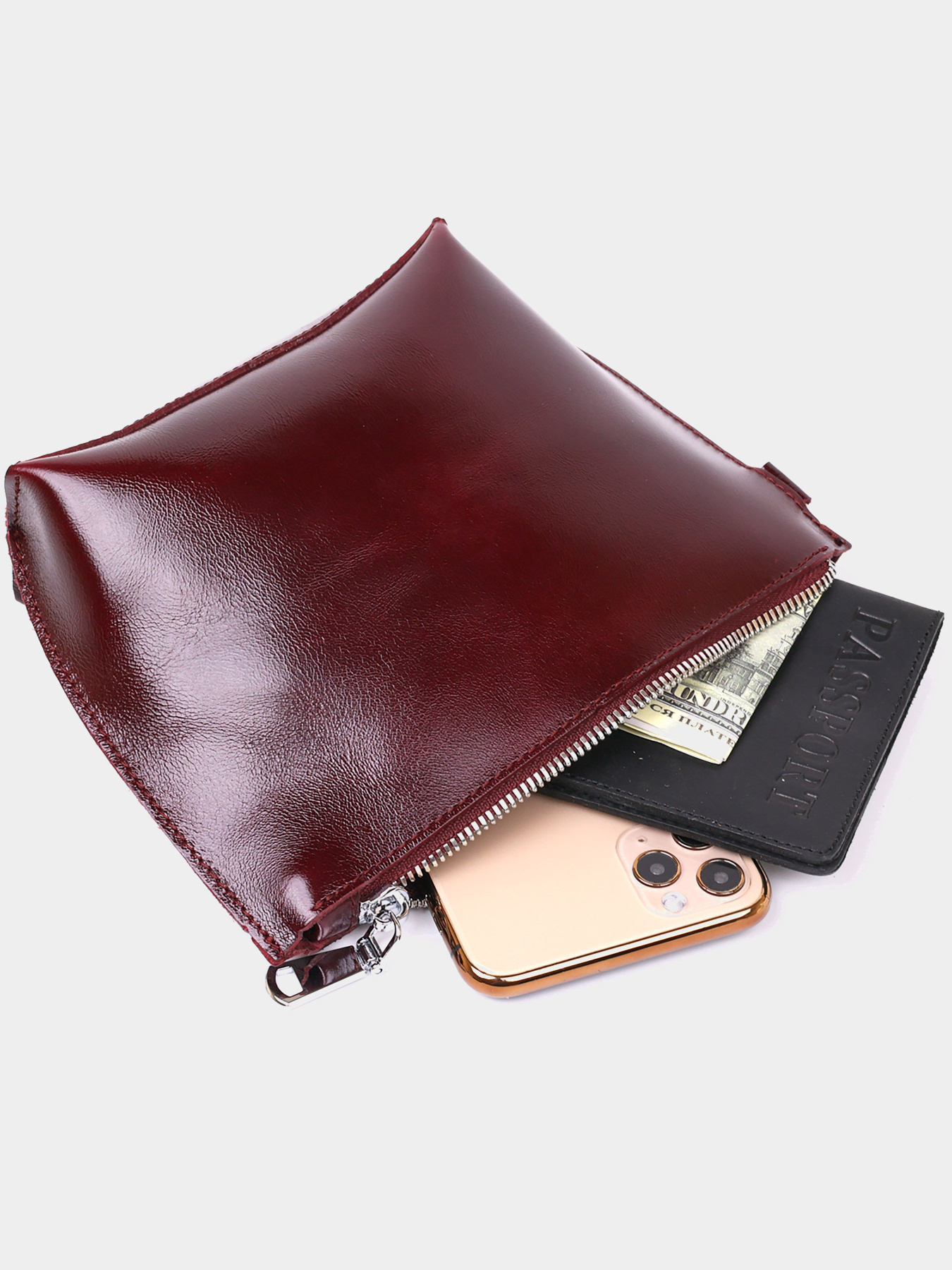 Косметичка-органайзер для жінок Бордовий Shvigel модель bag24_16412 Фото
