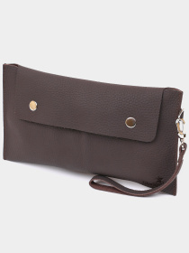 Шкіряна матова тревел-косметичка Shvigel Коричневий Shvigel модель bag24_16418 Фото