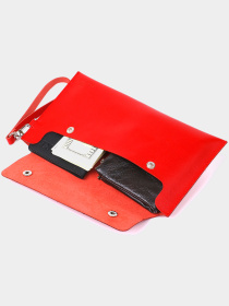 Жіноча шкіряна тревел-косметичка Shvigel Червоний Shvigel модель bag24_16421 Фото