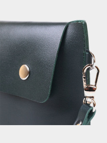 Шкіряна практична тревел-косметичка Shvigel Зелений Shvigel модель bag24_16423 Фото