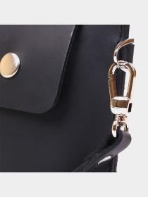 Кожаная матовая тревел-косметичка унисекс Shvigel Черный Shvigel модель bag24_16426 Фото