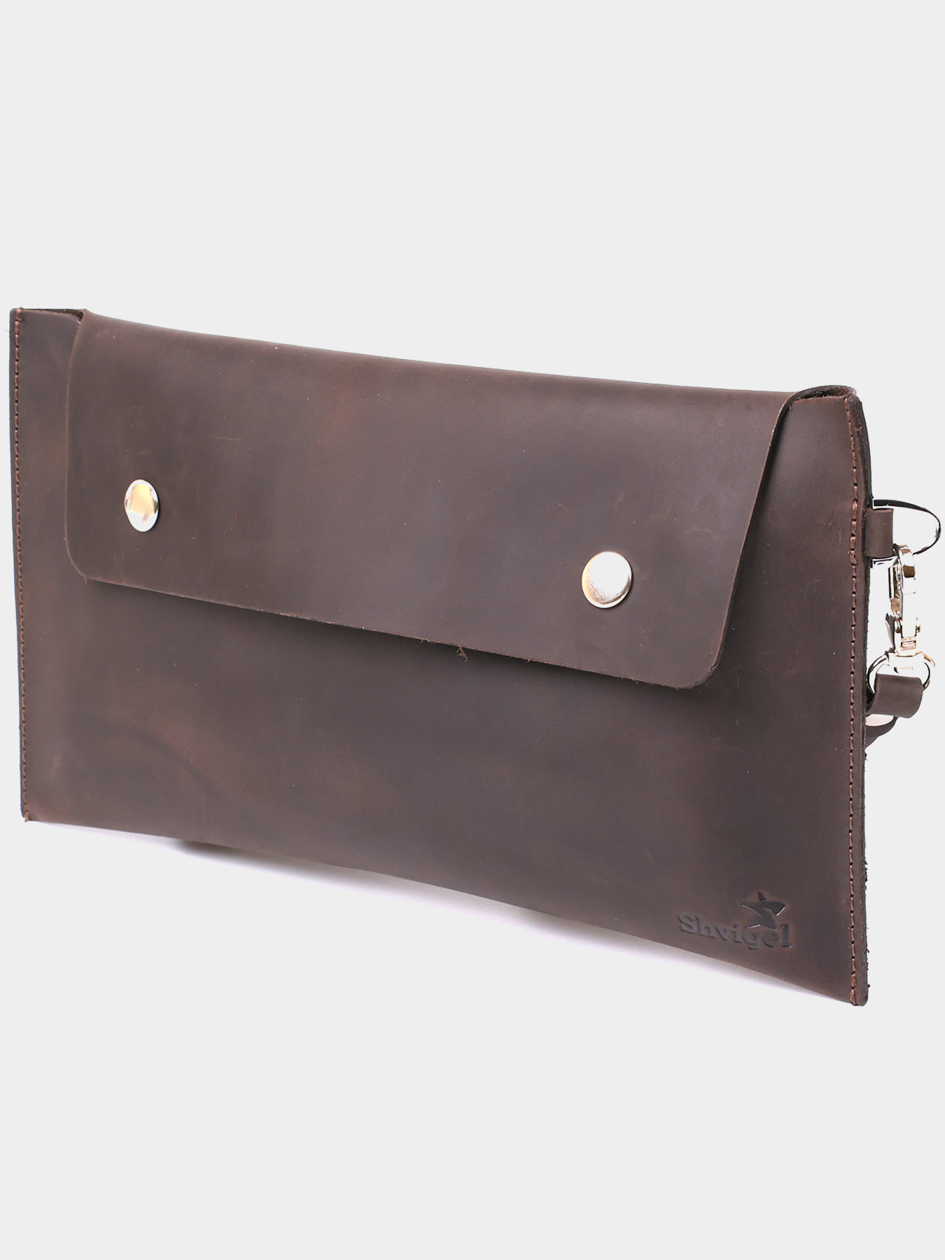 Шкіряна вінтажна тревел-косметичка Shvigel Коричневий Shvigel модель bag24_16428 Фото