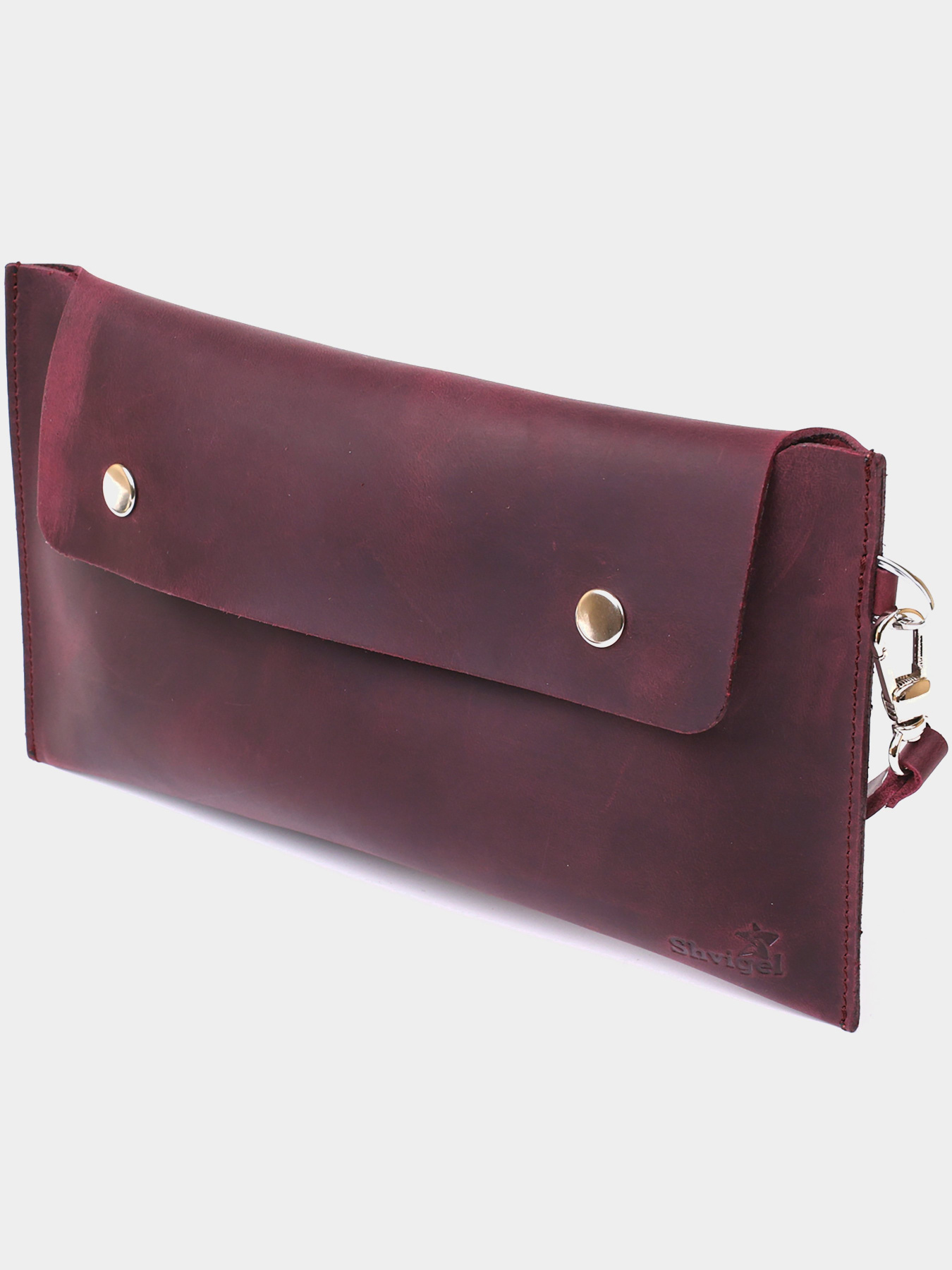 Вінтажна жіноча тревел-косметичка Shvigel Бордовий Shvigel модель bag24_16429 Фото
