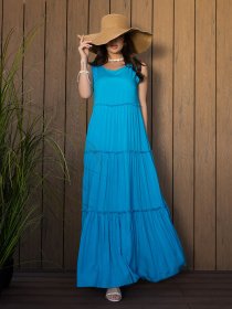 Платья ISSA Plus модель 14671_голубой Фото