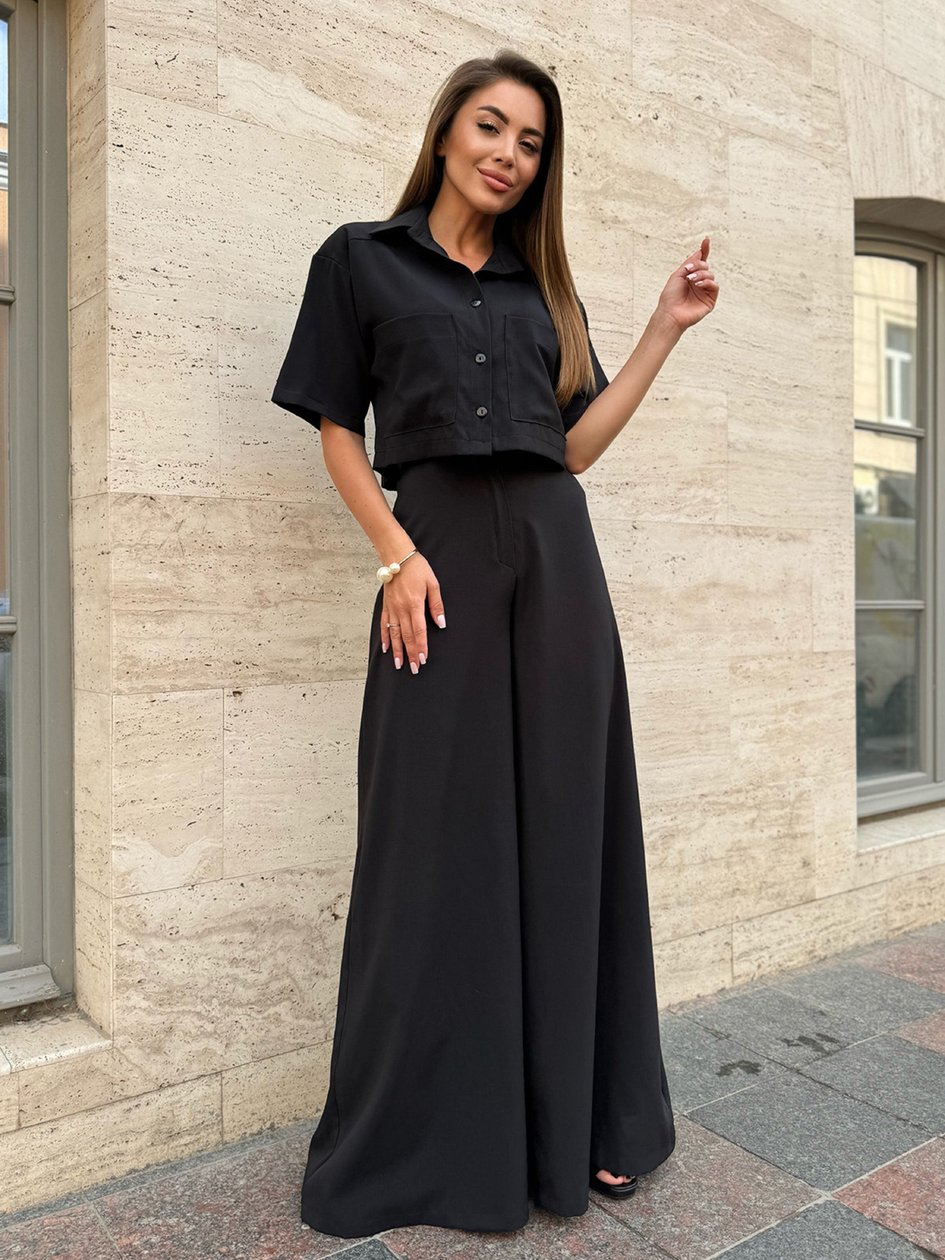 Костюми ISSA Plus модель 14737_черный Костюми ISSA Plus модель 14737_черный Фото