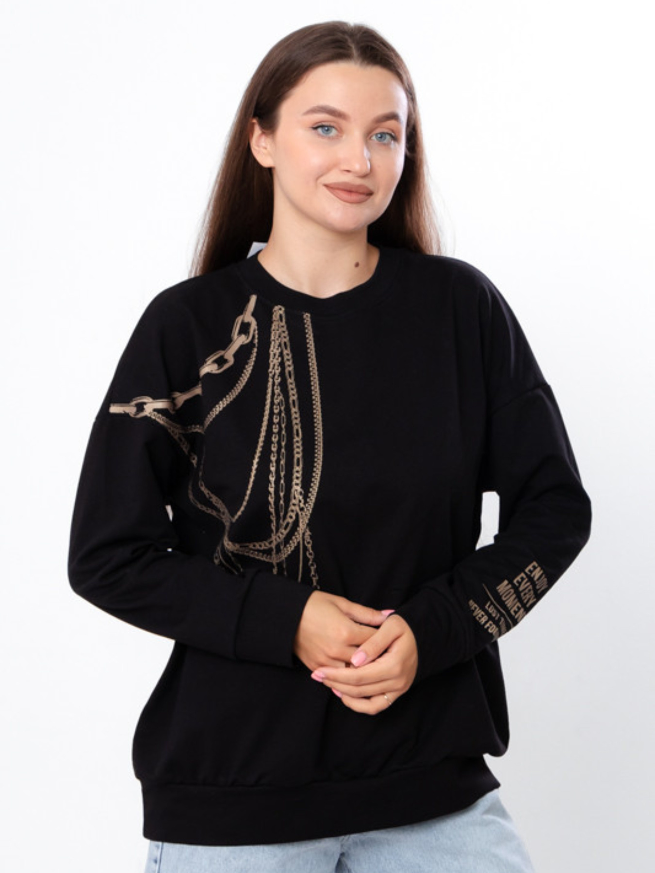 Худі та світшоти Носи своє модель 8355-057-33-chornij Фото