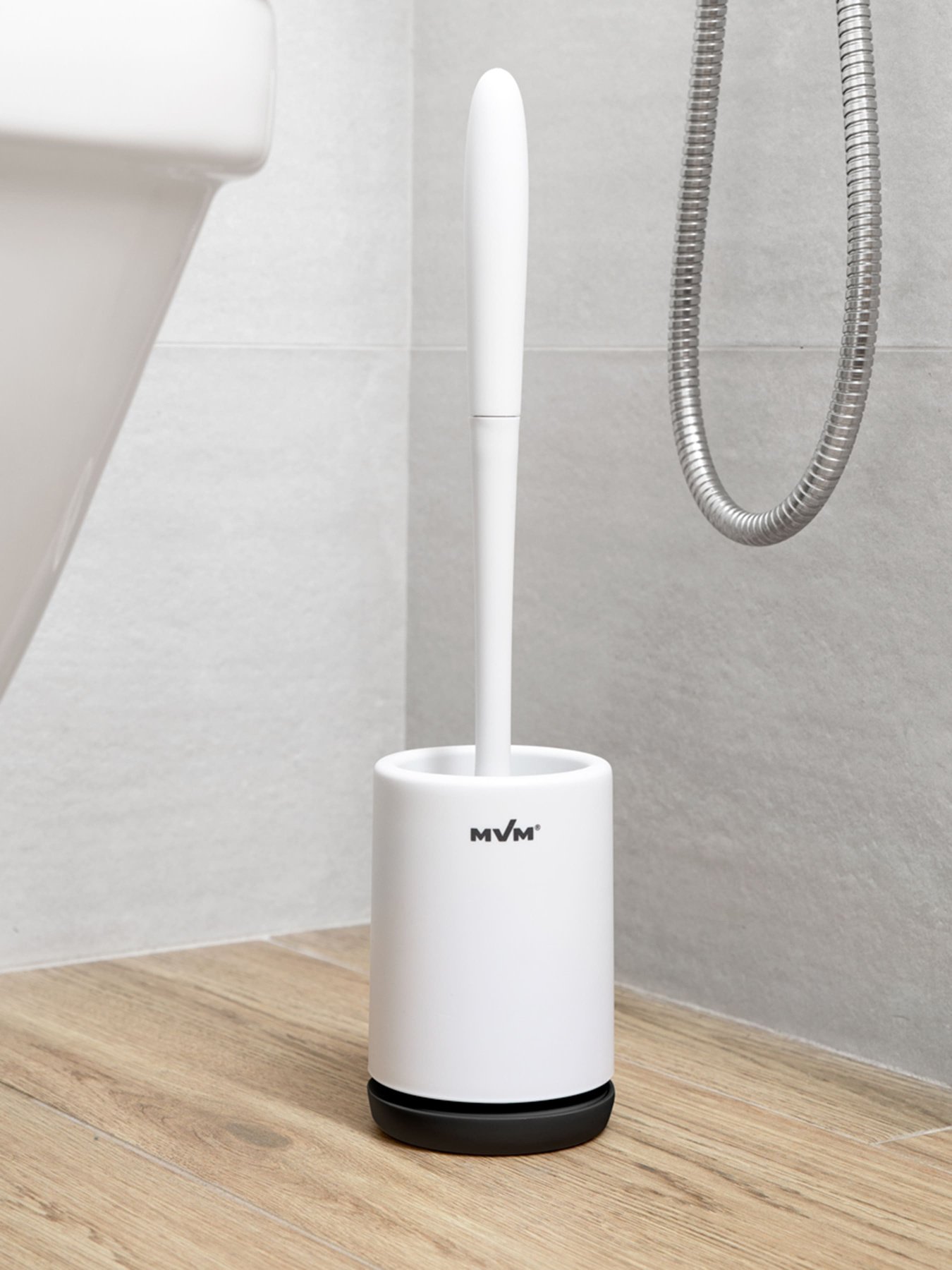 Йоржик з силіконовою щіткою підлоговий білий з чорним MBM HOME модель BP-13 WHITE/BLACK Йоржик з силіконовою щіткою підлоговий білий з чорним MBM HOME модель BP-13 WHITE/BLACK Фото