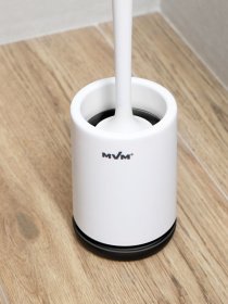 Йоржик з силіконовою щіткою підлоговий білий з чорним MBM HOME модель BP-13 WHITE/BLACK Фото