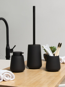 Йоржик для унітазу чорний Jersey MBM HOME модель BA-18 BLACK Фото