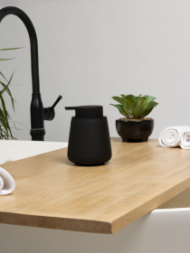 Диспенсер для рідкого мила чорний Jersey MBM HOME модель BA-17 BLACK Фото