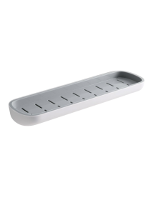 Полиця велика клейка біла з сірим MBM HOME модель BP-18 WHITE/GRAY Фото