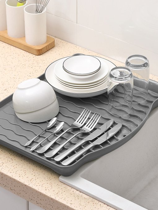 Сушилка для посуды серая MBM HOME модель DR-01 GRAY Фото