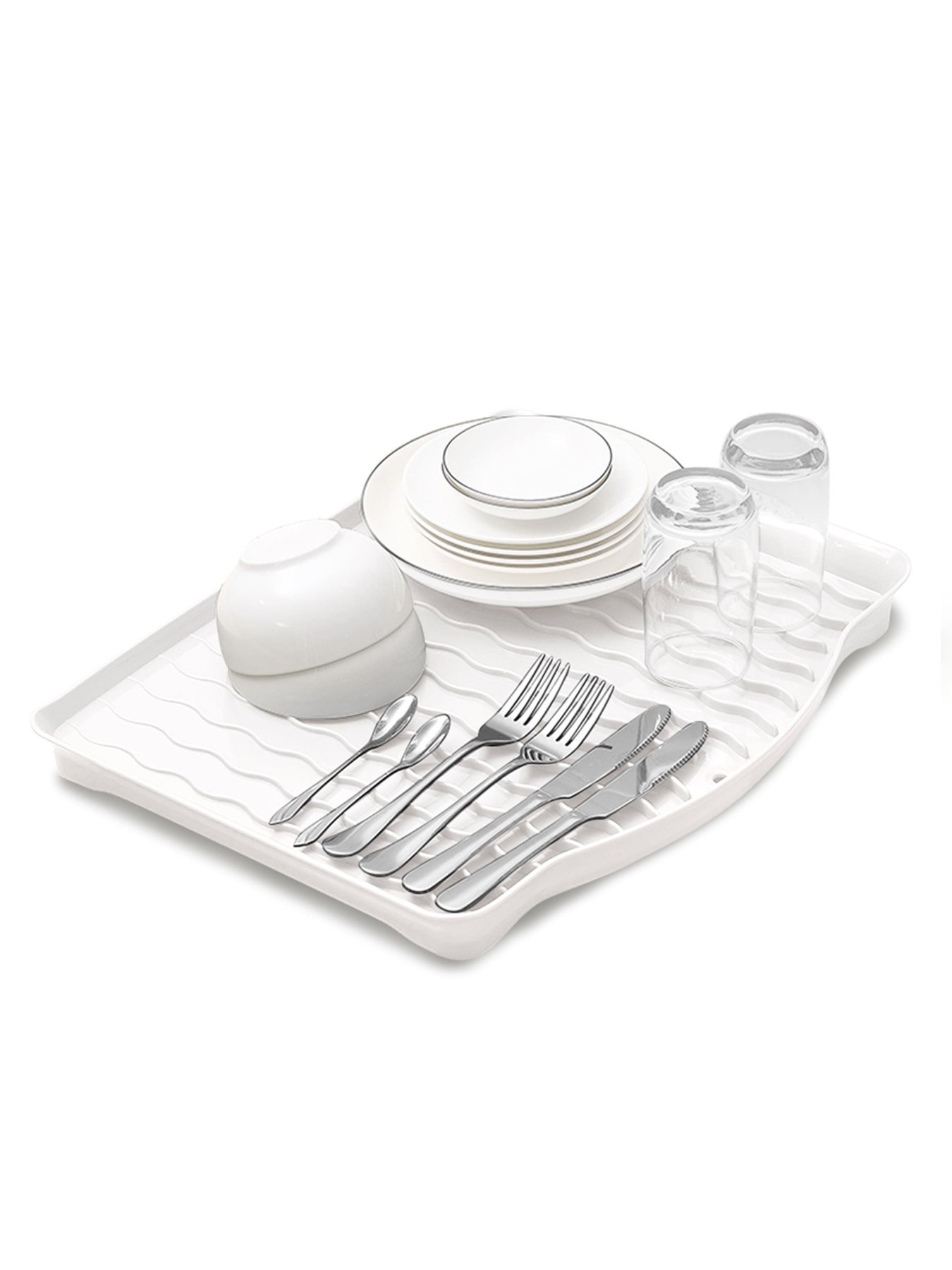 Сушарка для посуду біла MBM HOME модель DR-01 WHITE Фото