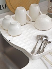 Сушарка для посуду біла MBM HOME модель DR-01 WHITE Фото
