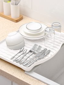 Сушарка для посуду біла MBM HOME модель DR-01 WHITE Фото