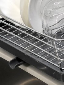 Сушилка для посуды с органайзером серая MBM HOME модель DR-02 GRAY Фото