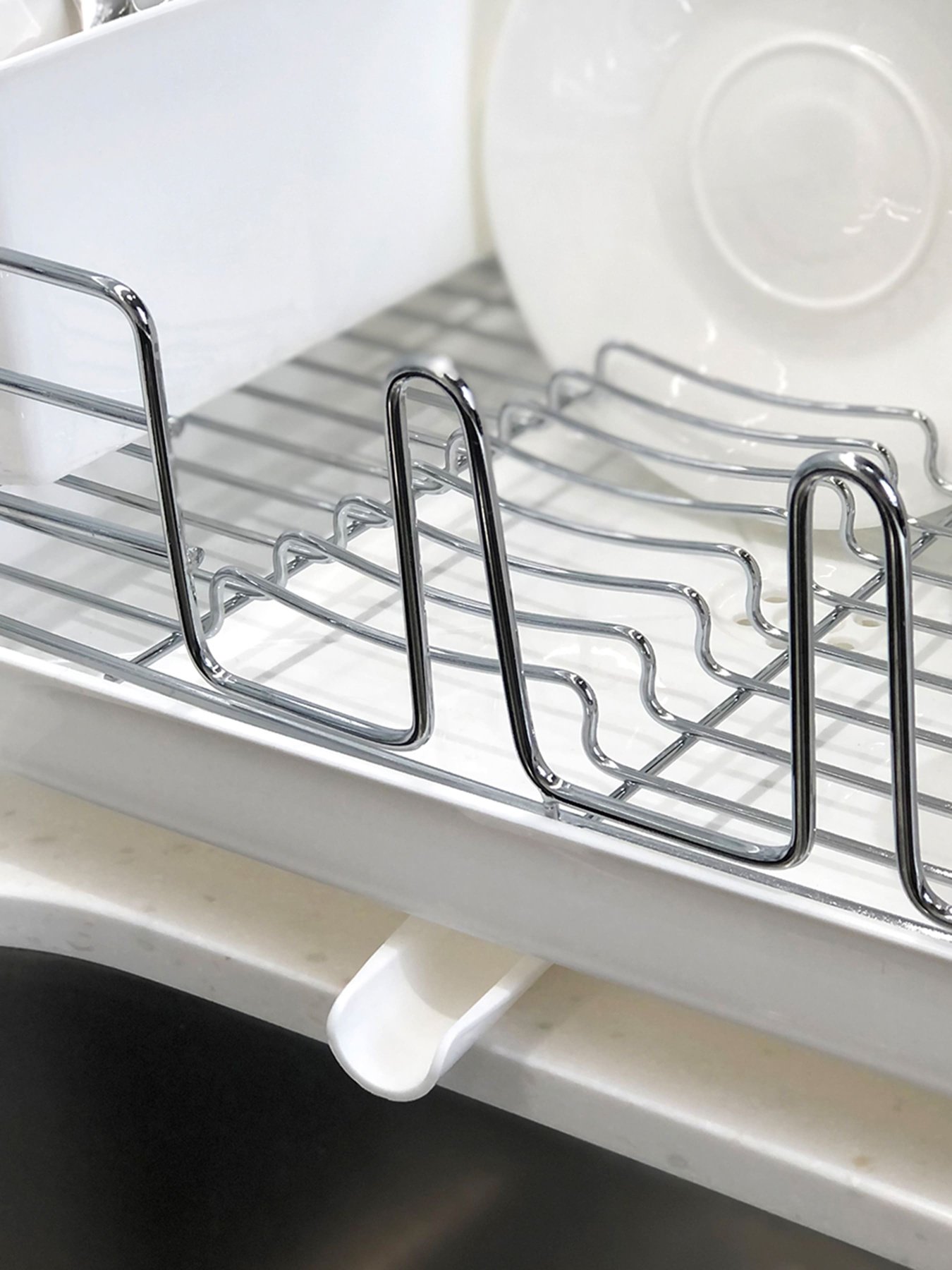 Сушилка для посуды с органайзером белая MBM HOME модель DR-02 WHITE Фото