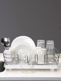 Сушилка для посуды с органайзером белая MBM HOME модель DR-02 WHITE Фото