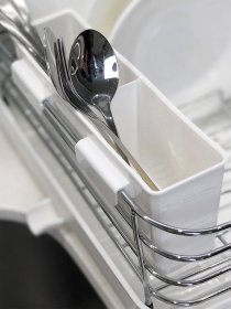 Сушилка для посуды с органайзером белая MBM HOME модель DR-02 WHITE Фото