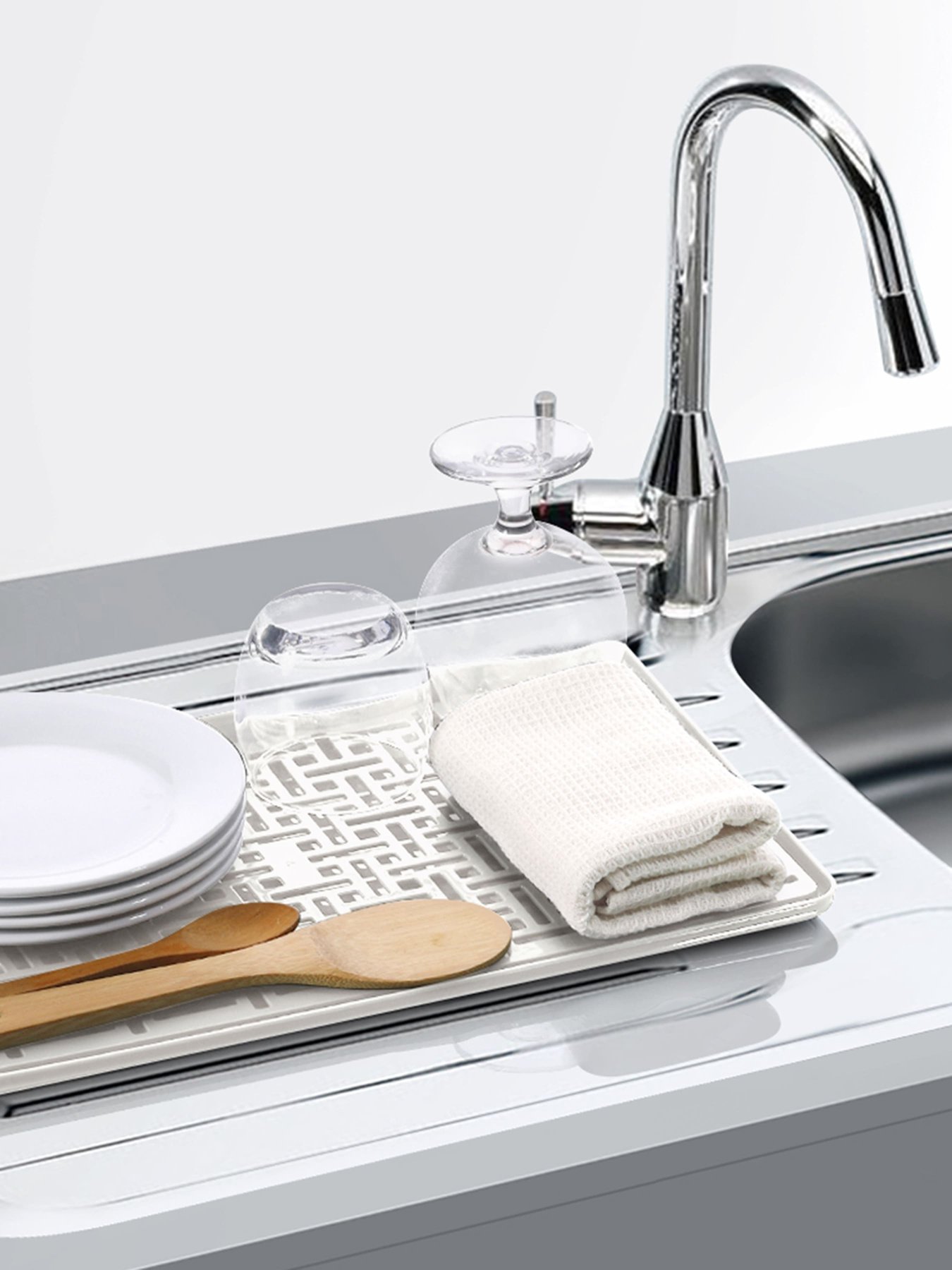 Сушилка для посуды с поддоном белая MBM HOME модель DR-04 WHITE Сушилка для посуды с поддоном белая MBM HOME модель DR-04 WHITE Фото