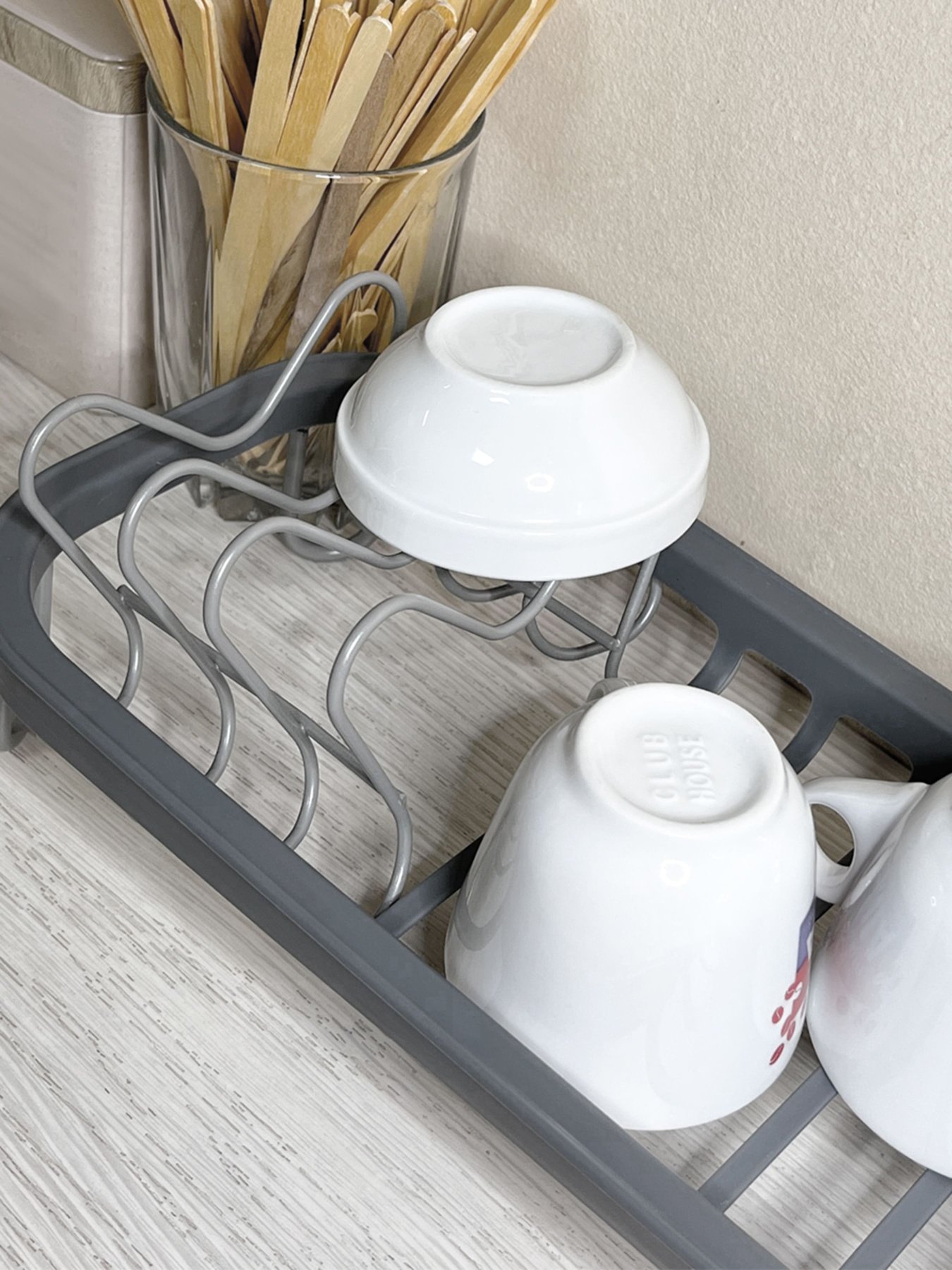 Сушарка для посуду сіра MBM HOME модель DR-05 GRAY Фото