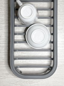 Сушарка для посуду сіра MBM HOME модель DR-05 GRAY Фото