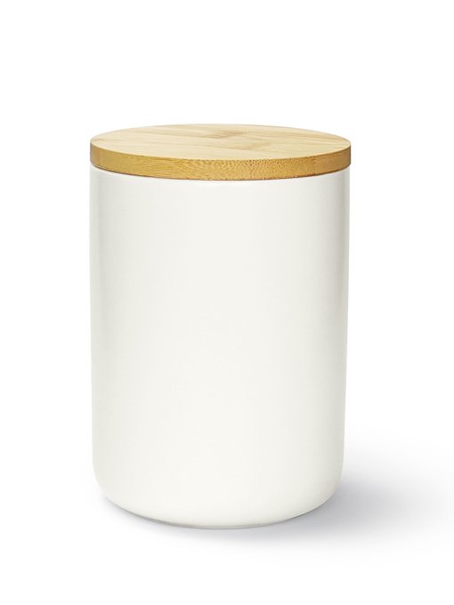 Емкость для хранения белая/дерево MBM HOME модель KP-13 M WHITE/WOOD Фото