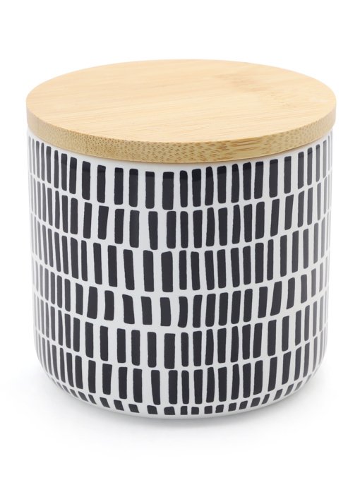 Емкость для хранения с узором серая/дерево MBM HOME модель KP-16 S GRAY/WOOD Фото