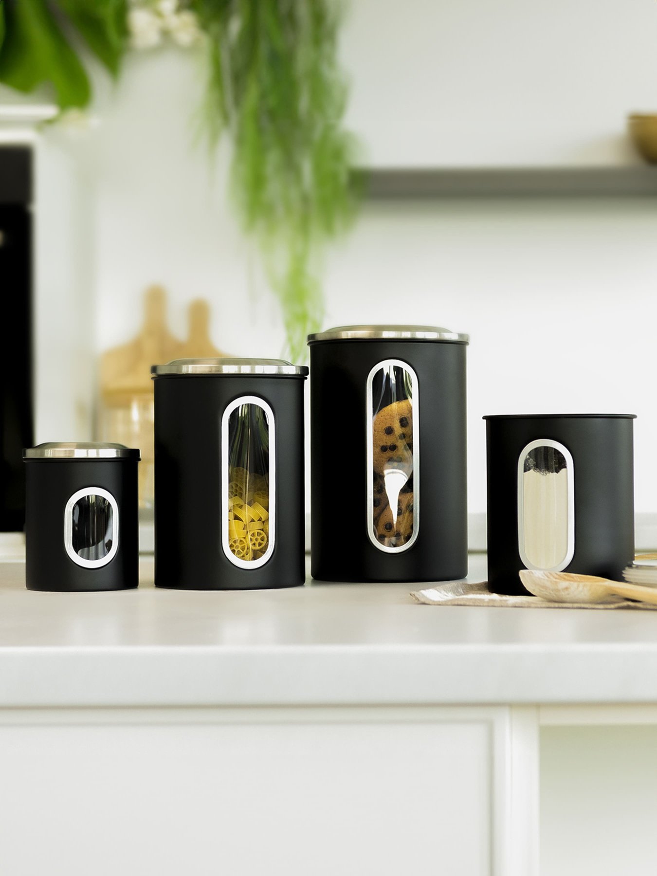 Емкость для хранения из нержавеющей стали черная MBM HOME модель KP-27 SS/BLACK Фото