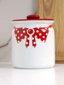 Емкость для хранения белая с красным MBM HOME модель KP-42 WHITE/RED Фото