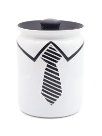 Емкость для хранения белая с черным MBM HOME модель KP-43 WHITE/BLACK Фото
