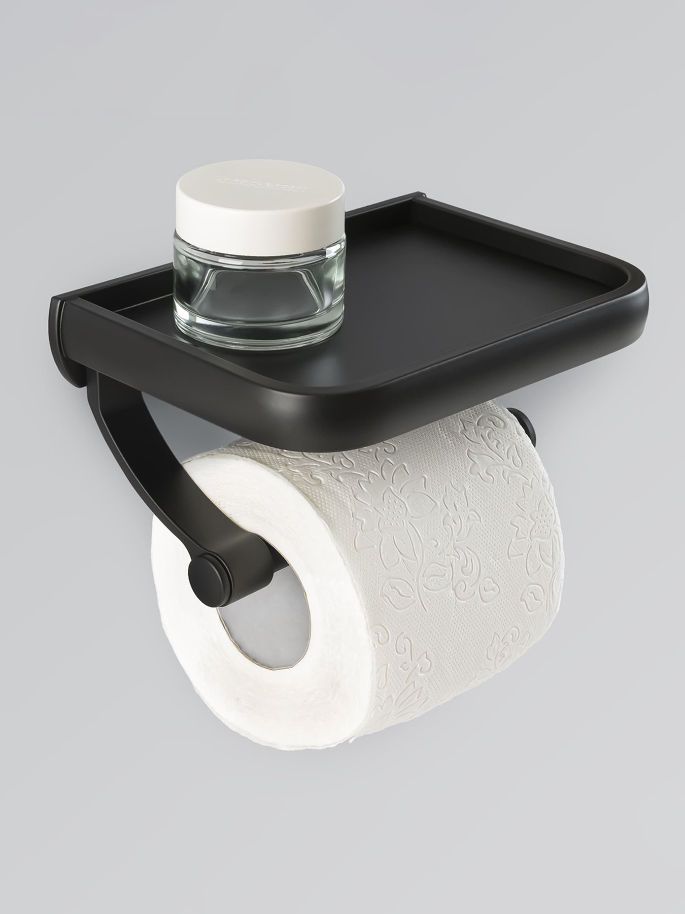 Тримач для туалетного паперу чорний MBM HOME модель BA-01 BLACK Фото