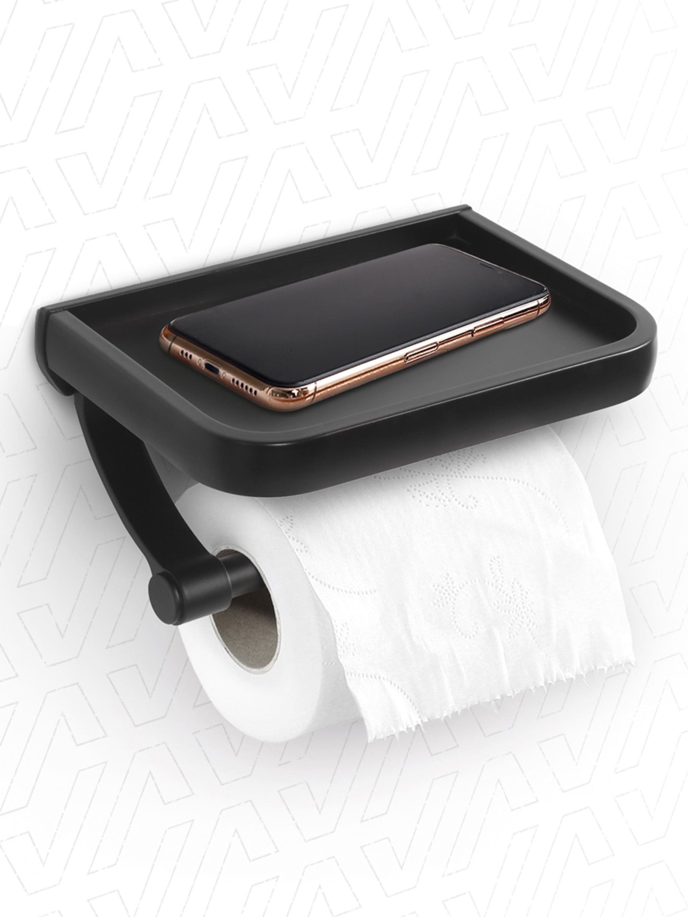 Тримач для туалетного паперу чорний MBM HOME модель BA-01 BLACK Фото