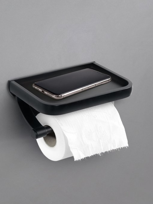 Тримач для туалетного паперу чорний MBM HOME модель BA-01 BLACK Фото