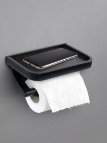 Тримач для туалетного паперу чорний MBM HOME модель BA-01 BLACK Фото