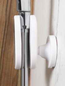 Тримач для душової лійки клейкий MBM HOME модель BP-27 WHITE/GRAY Фото