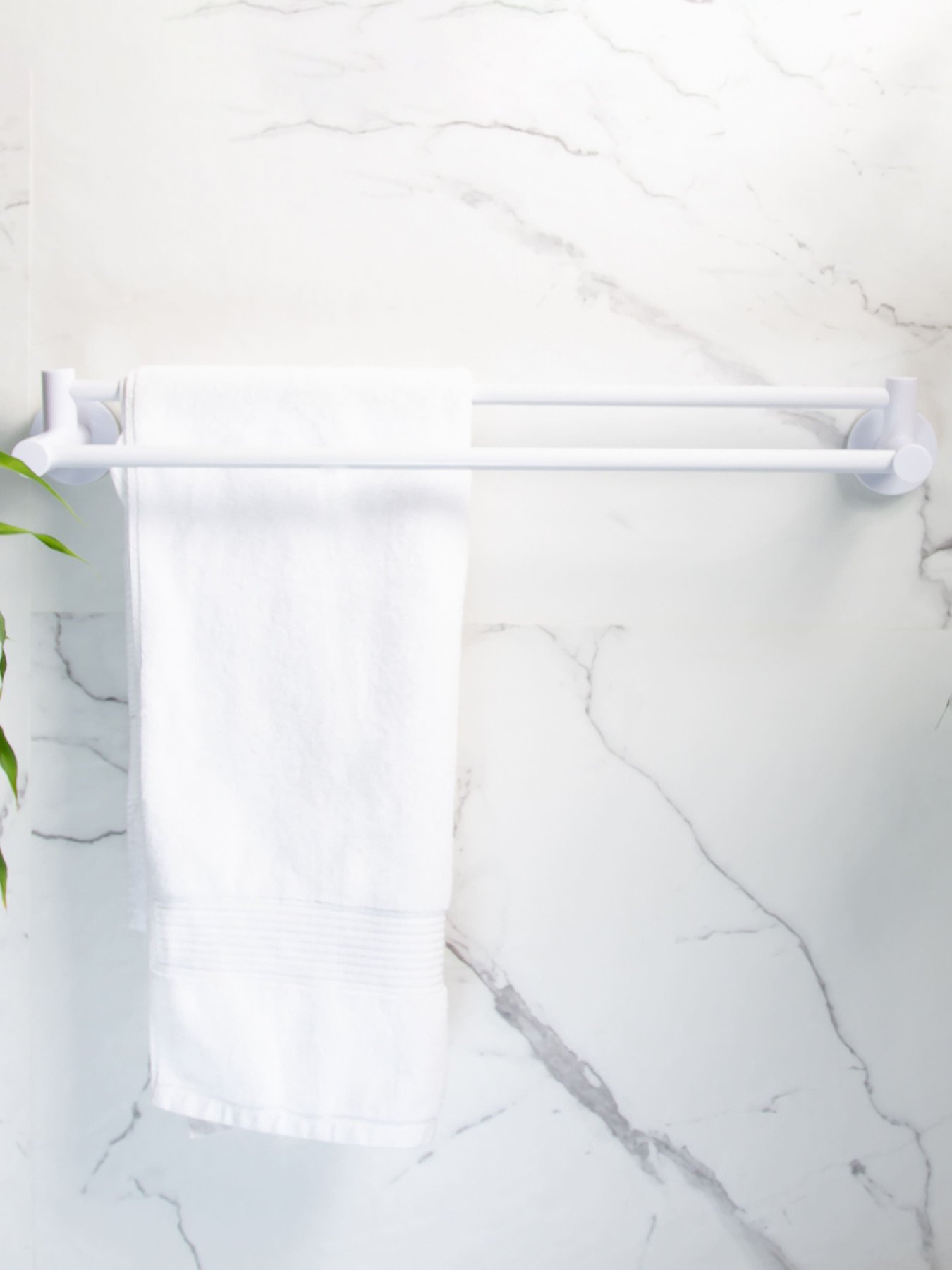 Тримач для рушників подвійний клейкий MBM HOME модель BP-31 WHITE Фото